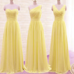 Load image into Gallery viewer, Yellow Bridesmaid Dresses Mixed Style
