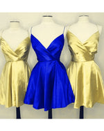 Load image into Gallery viewer, Yellow Homecoming Dresses Satin
