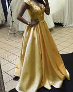 Afbeelding in Gallery-weergave laden, Yellow Prom Long Dresses
