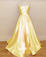 Load image into Gallery viewer, Yellow Prom Dresses With Pockets
