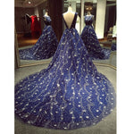 Load image into Gallery viewer, Glitter Star Sequins Beaded Ball Gowns Prom Evening Dresses
