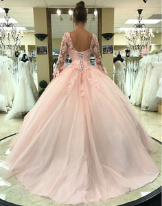 long-sleeves-quinceanera-dress