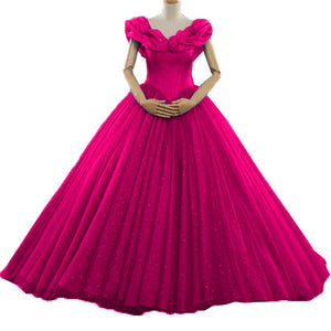 Ice Organza Ball Gowns Cinderella Prom Dresses 2017 Elegant Quinceanera Gowns