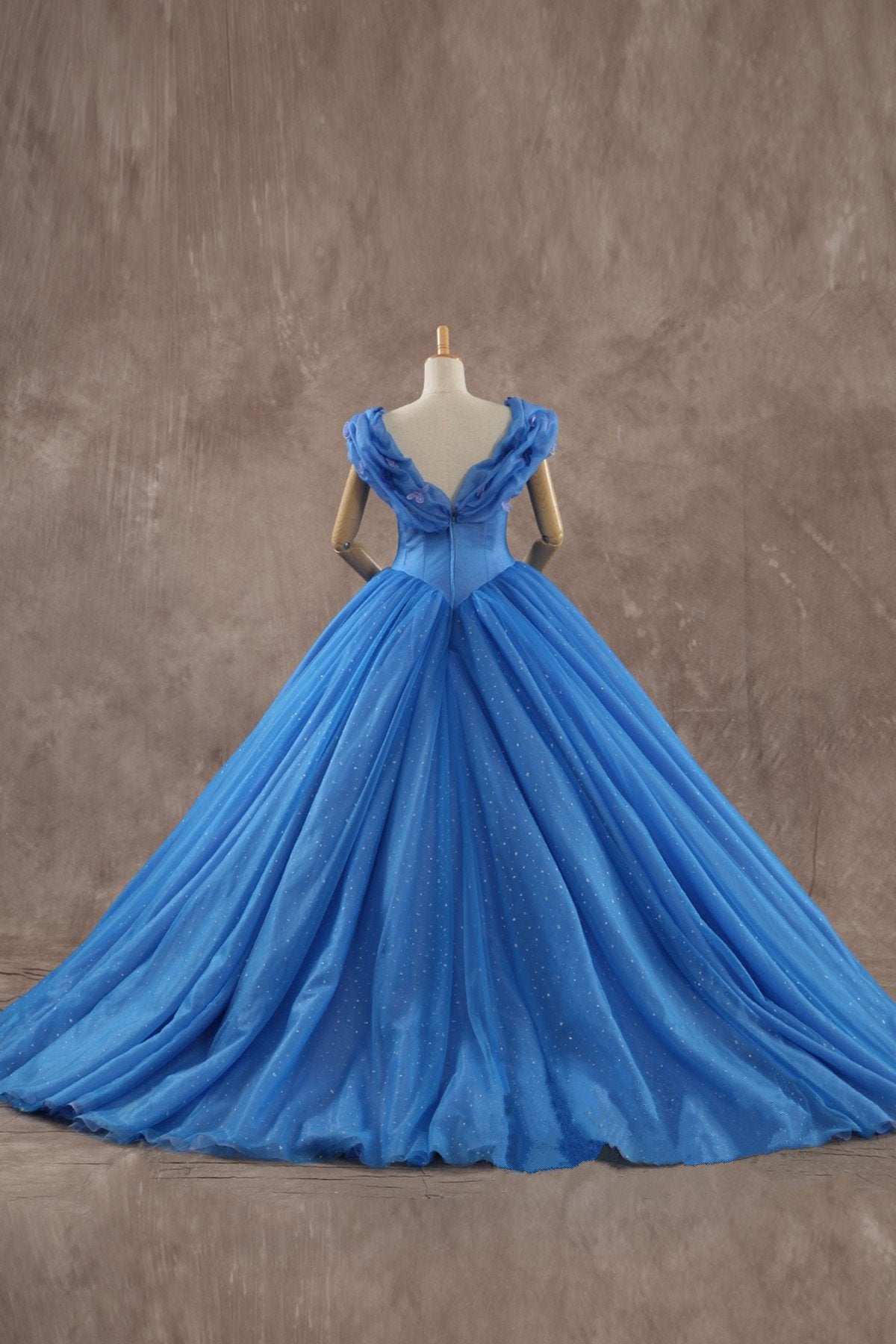 Ice Organza Ball Gowns Cinderella Prom Dresses 2017 Elegant Quinceanera Gowns