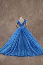 Load image into Gallery viewer, Ice Organza Ball Gowns Cinderella Prom Dresses 2017 Elegant Quinceanera Gowns
