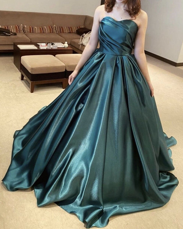 Green Sweetheart Ball Gown