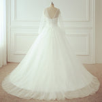Cargar imagen en el visor de la galería, Bling Bling Long Sleeves Wedding Dresses Ball Gowns With Pearl And Sequins Beaded
