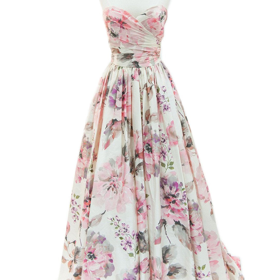 Pretty A Line Sweetheart Floral Wedding Dresses 2017