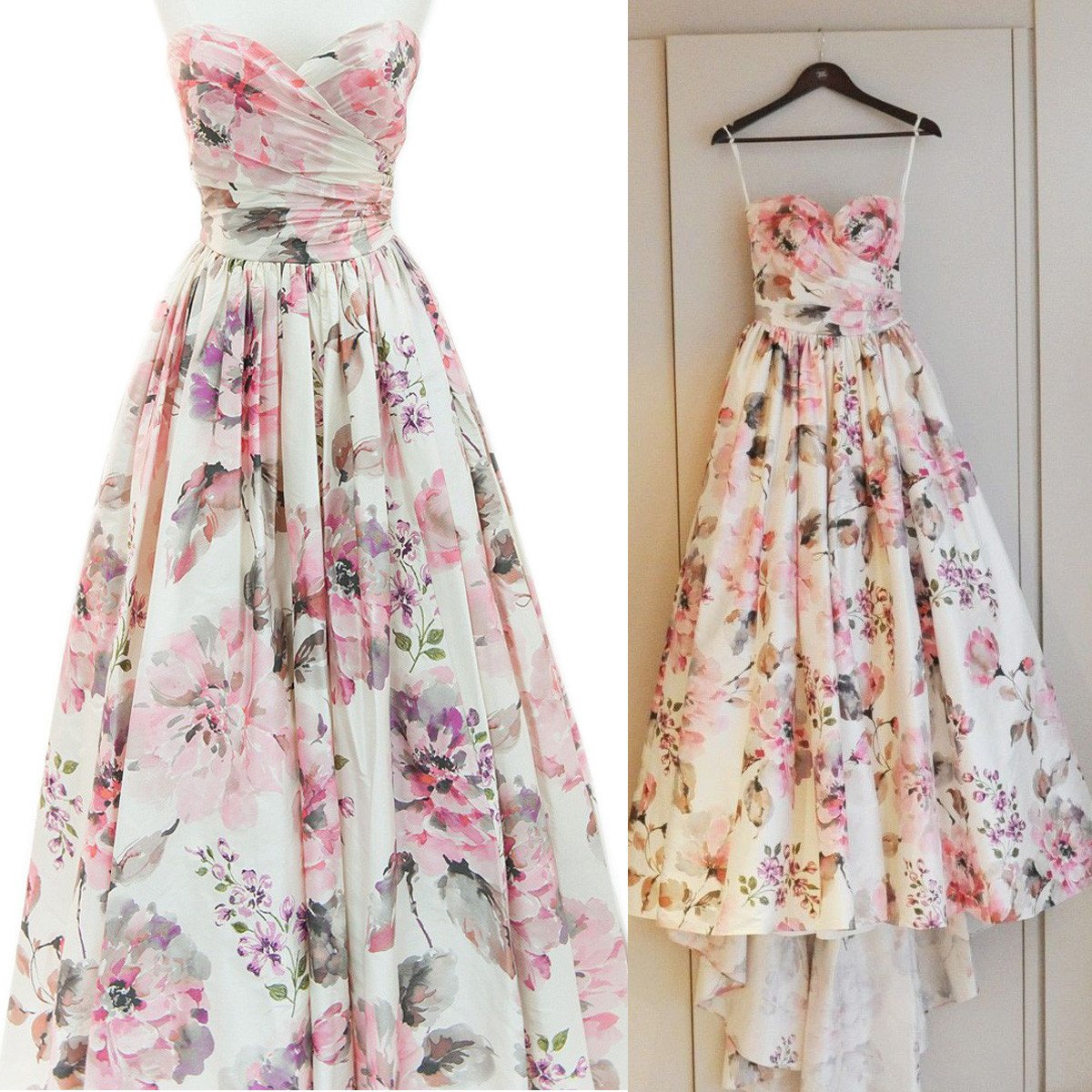 Pretty A Line Sweetheart Floral Wedding Dresses 2017