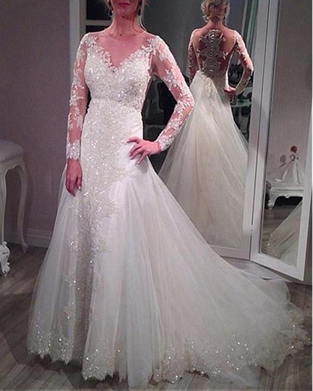 Lace-Mermaid-Dresses-Wedding