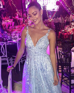 Elegant Evening Dresses Light Blue