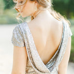 Load image into Gallery viewer, Open-Back-Mermaid-Evening-Gowns-Long-Silver-Sequins-Bridesmaid-Dress
