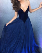 Load image into Gallery viewer, Navy-Blue-Formal-Dresses
