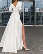 Load image into Gallery viewer, Elegant-Wedding-Gowns-Boho-Chiffon-Bridal-Dress
