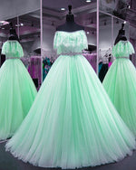 Cargar imagen en el visor de la galería, mint-green-prom-dress
