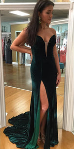 Load image into Gallery viewer, Velvet-Prom-Dress
