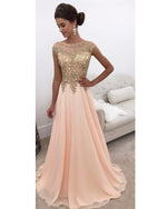 Cargar imagen en el visor de la galería, Gold-Lace-Prom-Dresses

