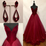Load image into Gallery viewer, Burgundy-Formal-Gowns
