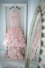 Afbeelding in Gallery-weergave laden, Sweetheart Organza Ruffles Mermaid Wedding Dresses 2017
