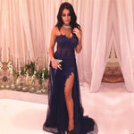 Load image into Gallery viewer, Elegant Lace Appliques See Through Corset Mermaid Prom Dresses

