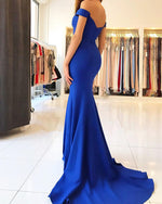 Load image into Gallery viewer, Sexy Sweetheart Long Satin Mermaid Evening Dress Off The Shoulder
