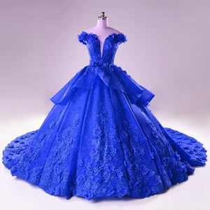 Illusion Neckline Cap Sleeves Floral Lace Ball Gowns Wedding Dresses 2018