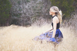 Cargar imagen en el visor de la galería, black crop top taffeta ball gowns prom dresses two pieces
