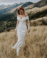 Afbeelding in Gallery-weergave laden, Mermaid Wedding Dresses Long Sleeves Off Shoulder
