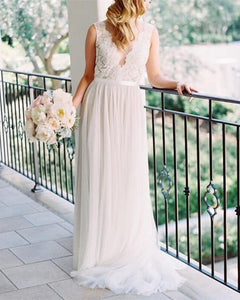 Elegant-Wedding-Dresses-Tulle-Cap-Sleeves-Wedding-Gowns