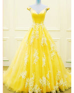 Cargar imagen en el visor de la galería, Yellow Ball Gowns Prom Dresses 2020

